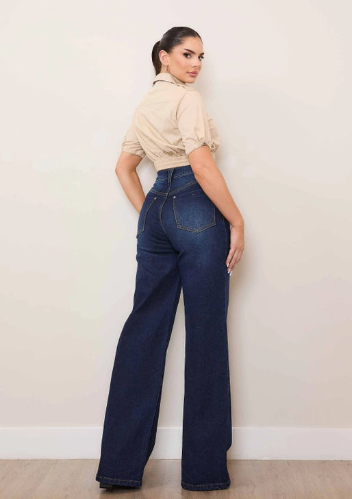 The Sculpted High-Rise Wide Leg Jeans