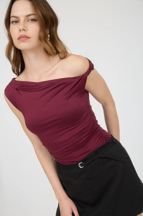 The Serena Asymmetrical Draped Top