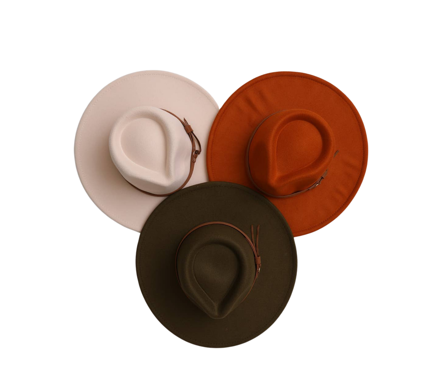 Chic Flat Brim Buckle Hat