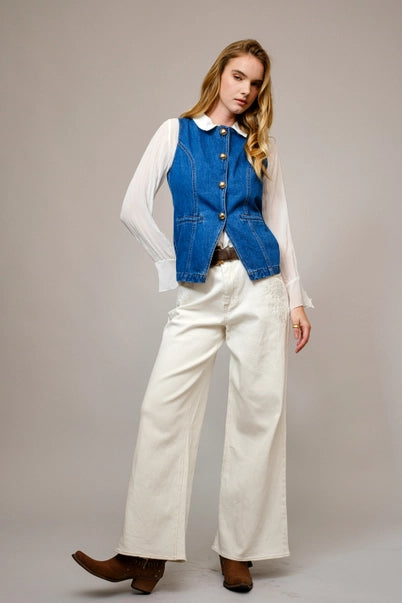 The Daria Denim Vest