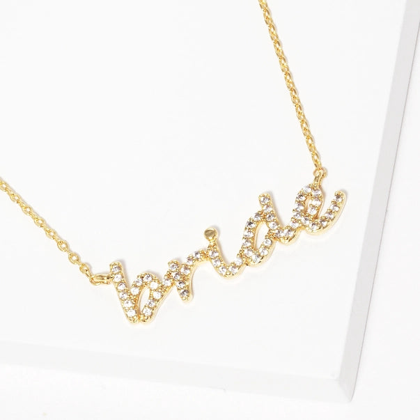 The “Mrs. Sparkle” Pavé Bride Necklace