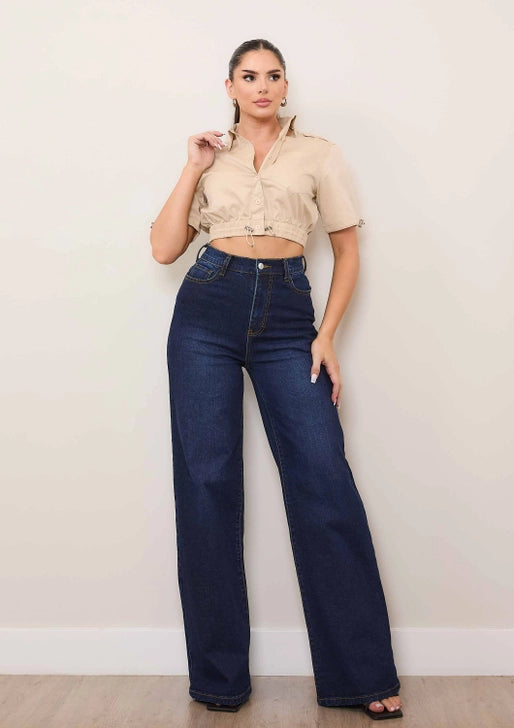 The Sculpted High-Rise Wide Leg Jeans