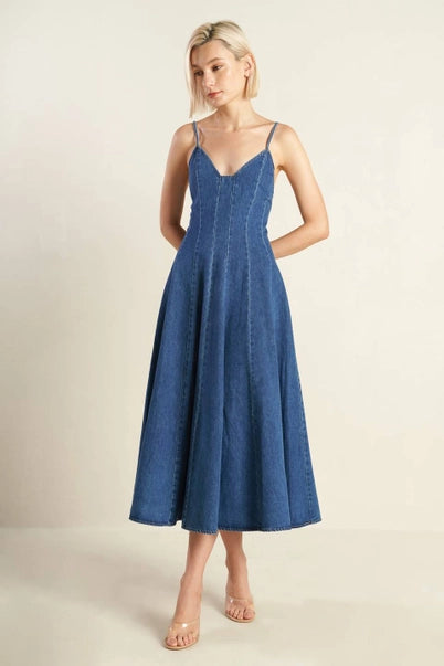 The Denim Midi Dress