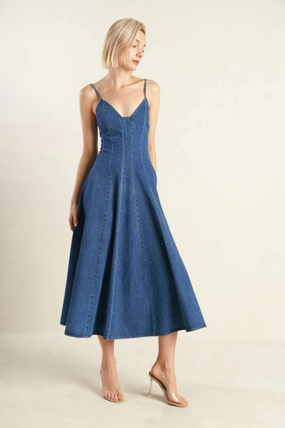 The Denim Midi Dress