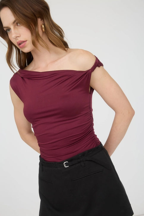 The Serena Asymmetrical Draped Top