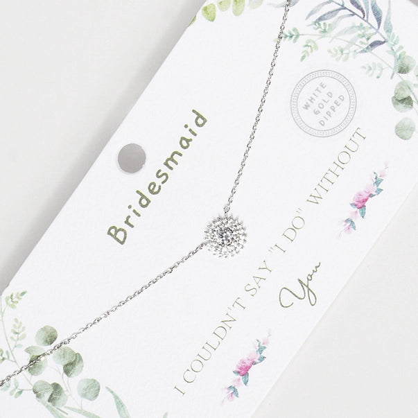 The “Circle of Shine” Halo Pendant Necklace
