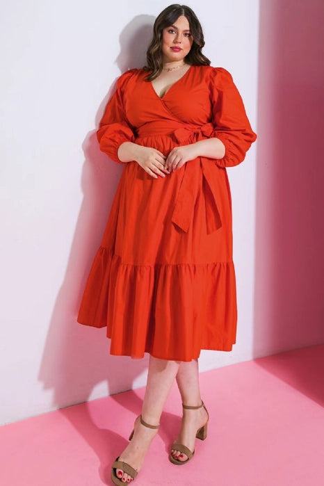 Wrap Midi Dress
