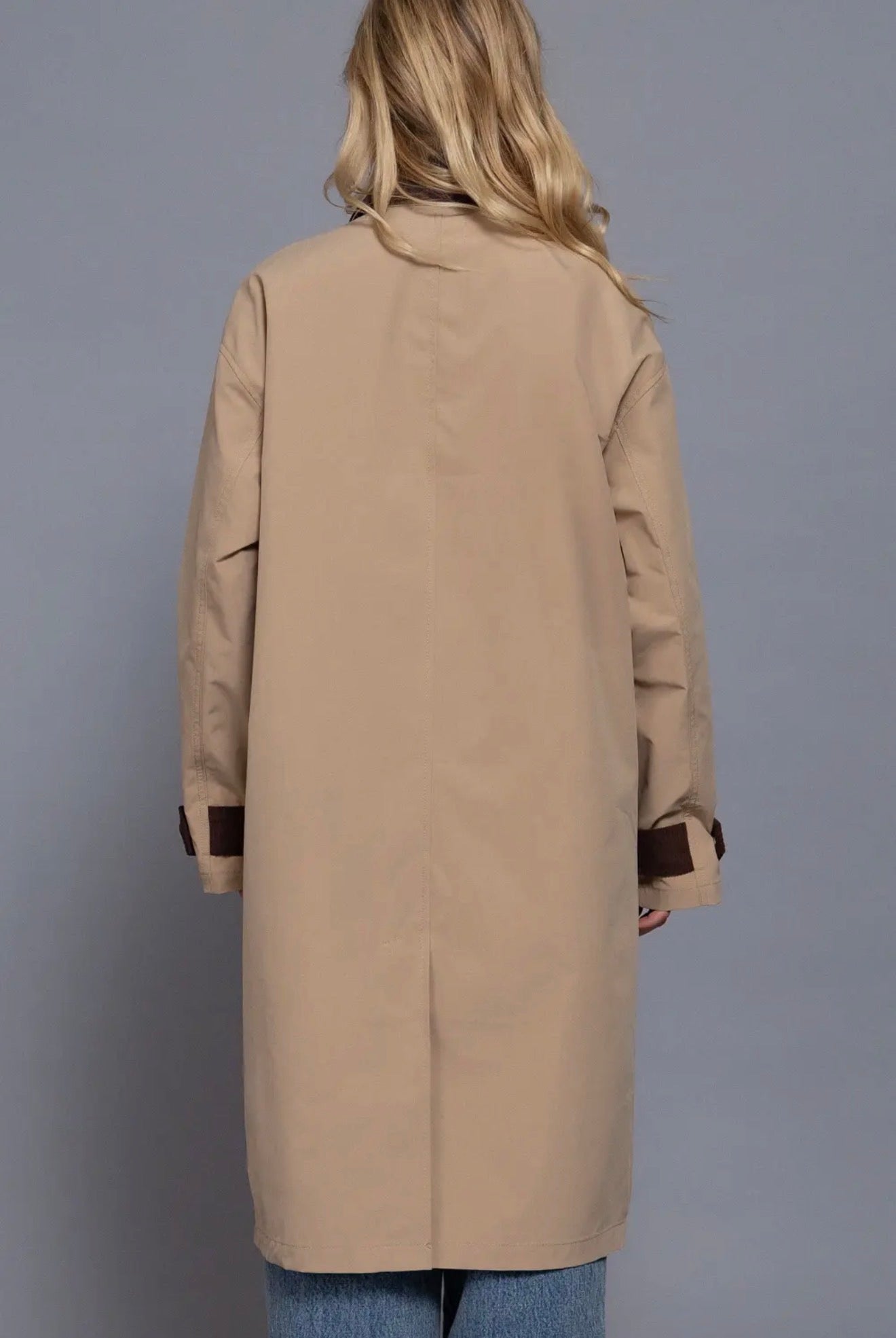 The London Contrast Collar Trench Coat