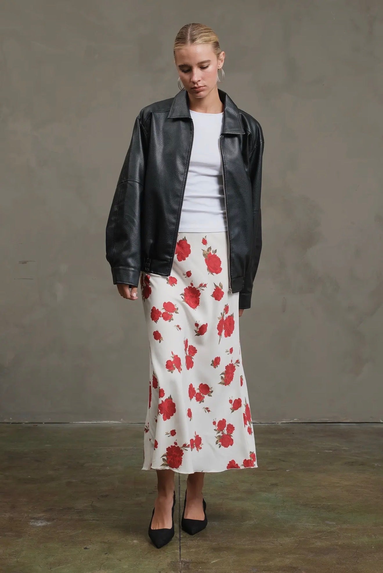 Rosé Romance Midi Skirt