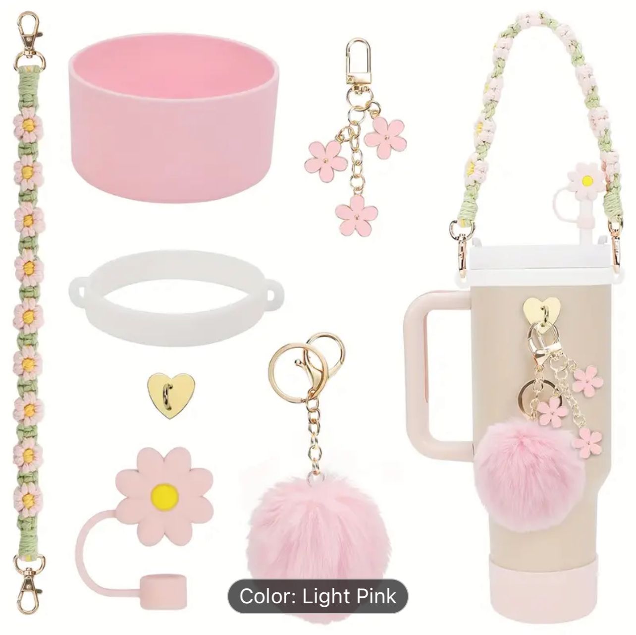 8 Piece  Silicone Stanley Cup Accessories