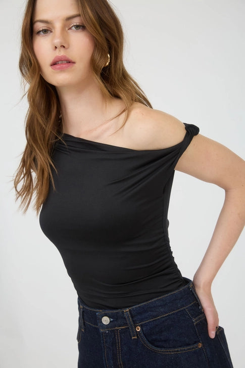 The Serena Asymmetrical Draped Top