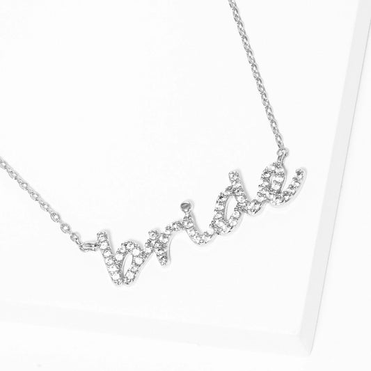 The “Mrs. Sparkle” Pavé Bride Necklace