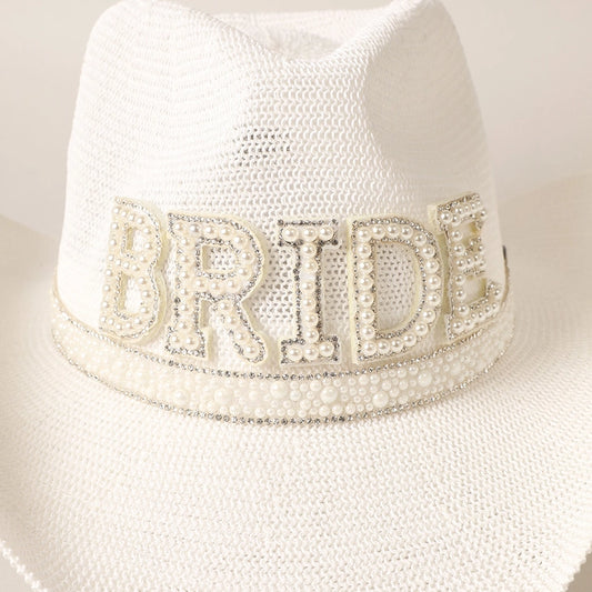 The “I Do” Pearl & Crystal Bride Hat