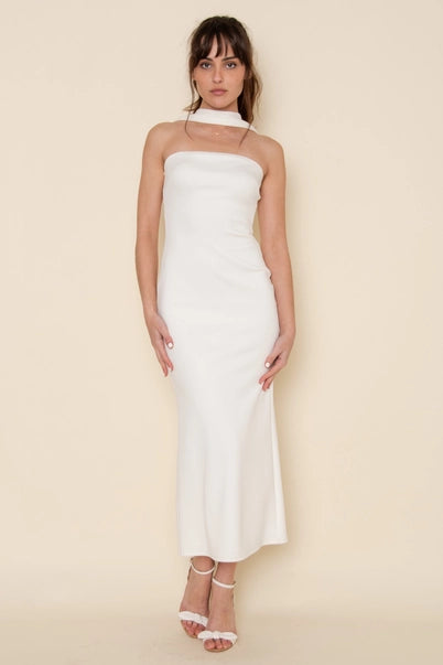 The Evangeline Strapless Midi Dress