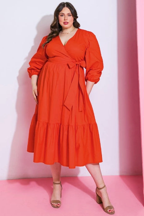 Wrap Midi Dress