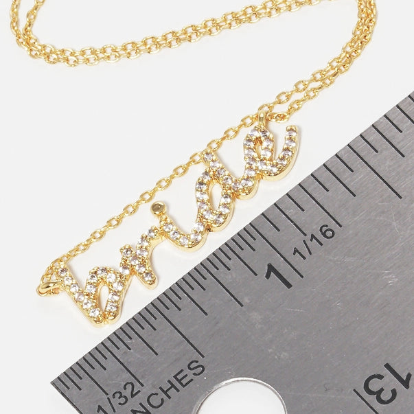 The “Mrs. Sparkle” Pavé Bride Necklace