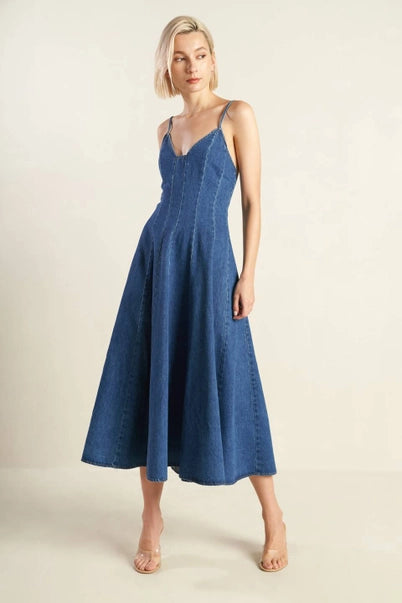 The Denim Midi Dress
