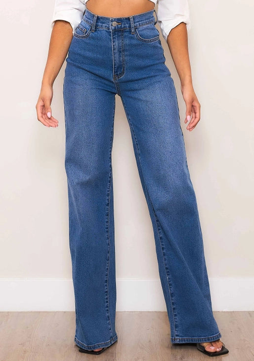 The Sculpted High-Rise Wide Leg Jeans