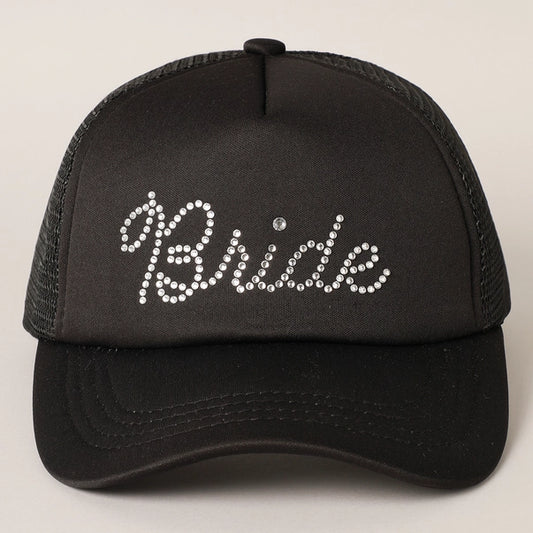 The “Crystal Vows” Rhinestone Bride Trucker Hat