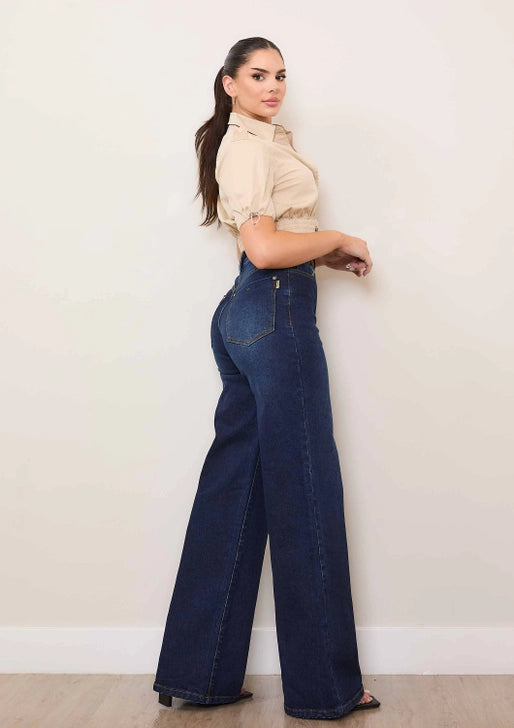 The Sculpted High-Rise Wide Leg Jeans