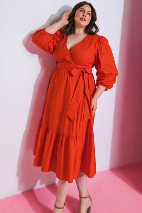 Wrap Midi Dress