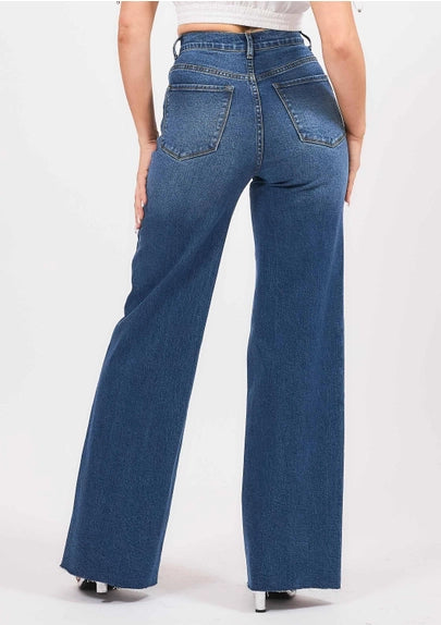 High-Waisted Wide Leg Jeans