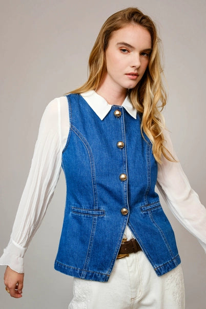 The Daria Denim Vest