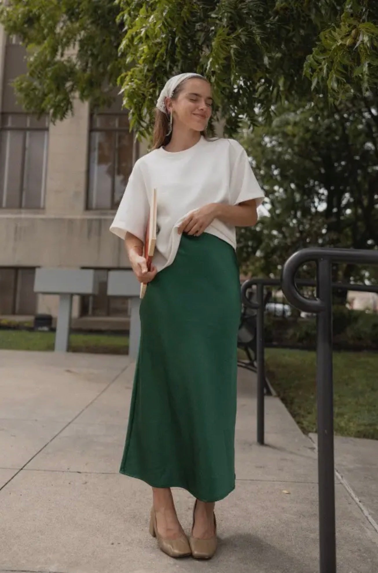 Luxe Satin Midi Skirt