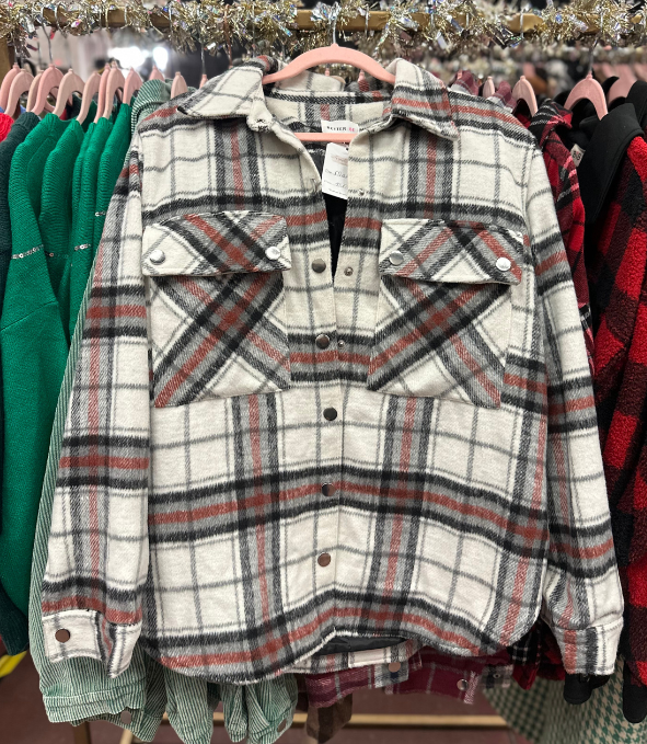 Rustic Plaid Button-Up Shacket