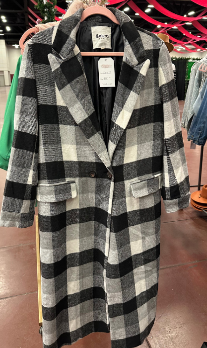 Plaid Luxe Statement Coat