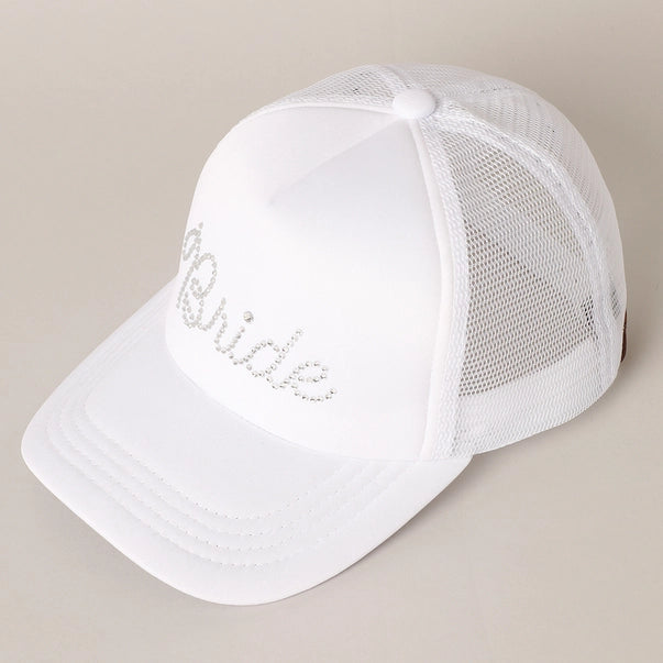 The “Crystal Vows” Rhinestone Bride Trucker Hat