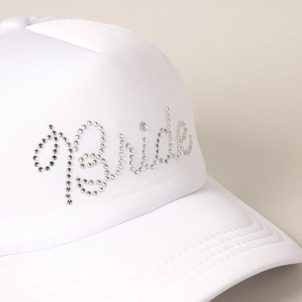 The “Crystal Vows” Rhinestone Bride Trucker Hat
