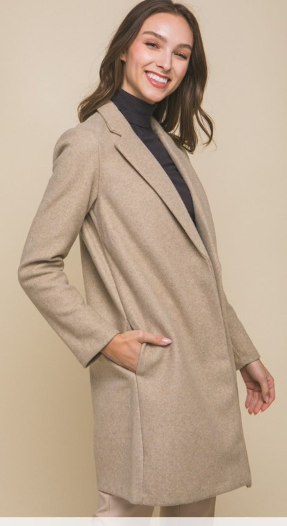 Luxe Camel Tailored Coat