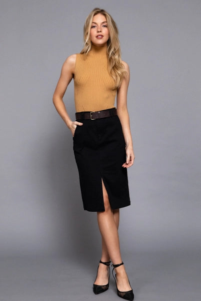 The Alina Mock Neck Knit Top