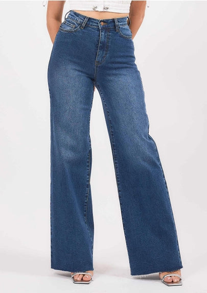 High-Waisted Wide Leg Jeans