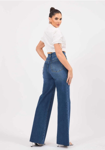 High-Waisted Wide Leg Jeans