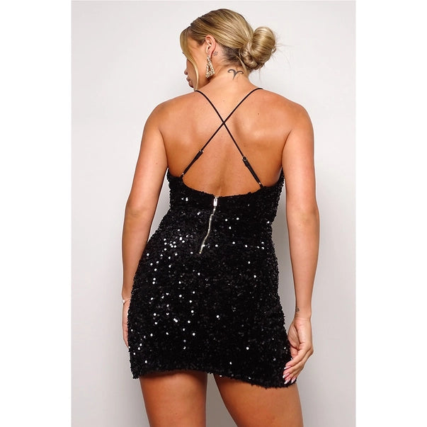 Midnight Glam Sequin Mini Dress