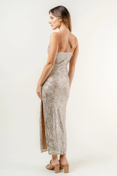 Golden Hour Sequin Maxi Dress