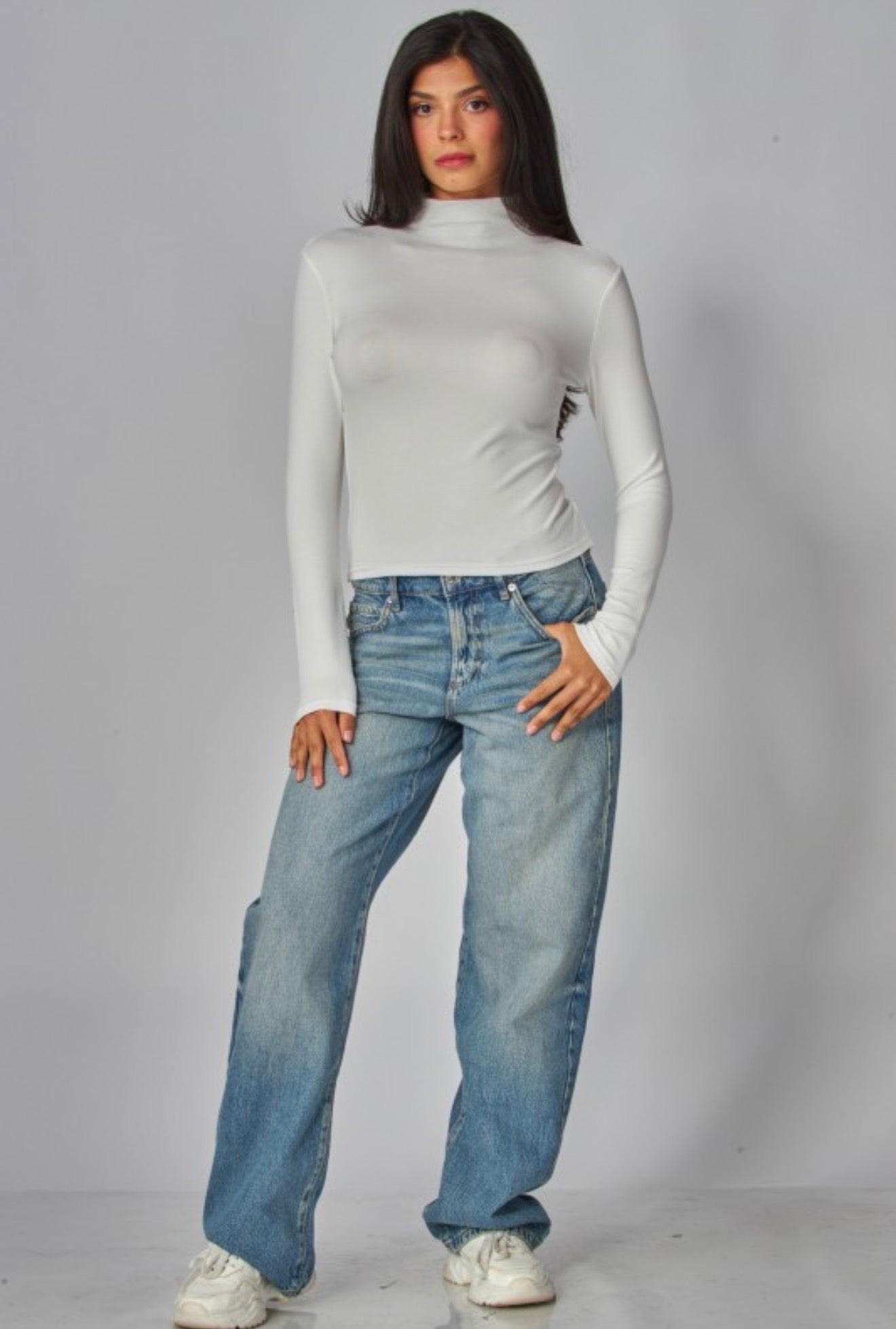 Essential Fitted Turtleneck Top