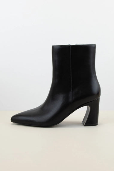 Luxe Leather Pointed-Toe Ankle Boots