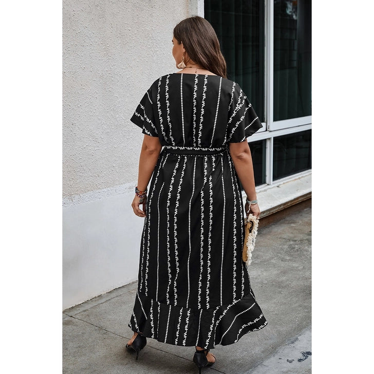 The Catalina Striped Wrap Maxi Dress