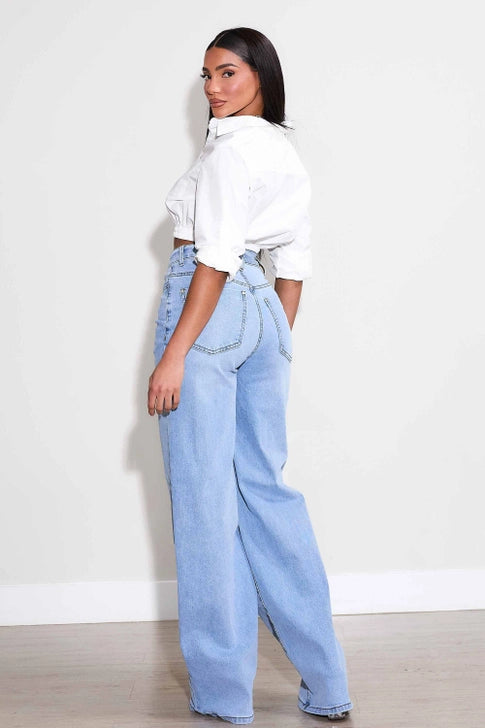 The Sculpted High-Rise Wide Leg Jeans