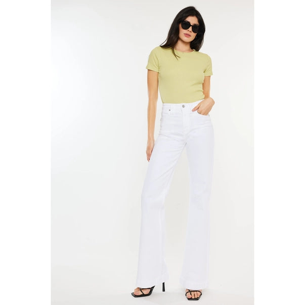 Luxe White Flare Jeans