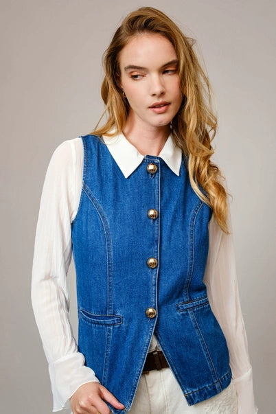 The Daria Denim Vest