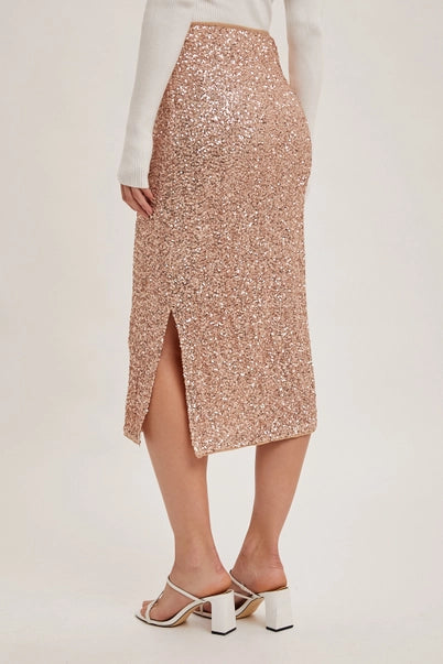 Sequin Midi Skirt