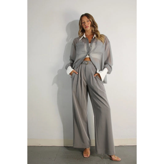 The Celeste High-Waist Belted Trouser