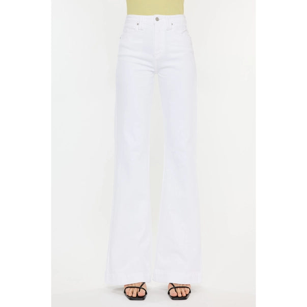 Luxe White Flare Jeans