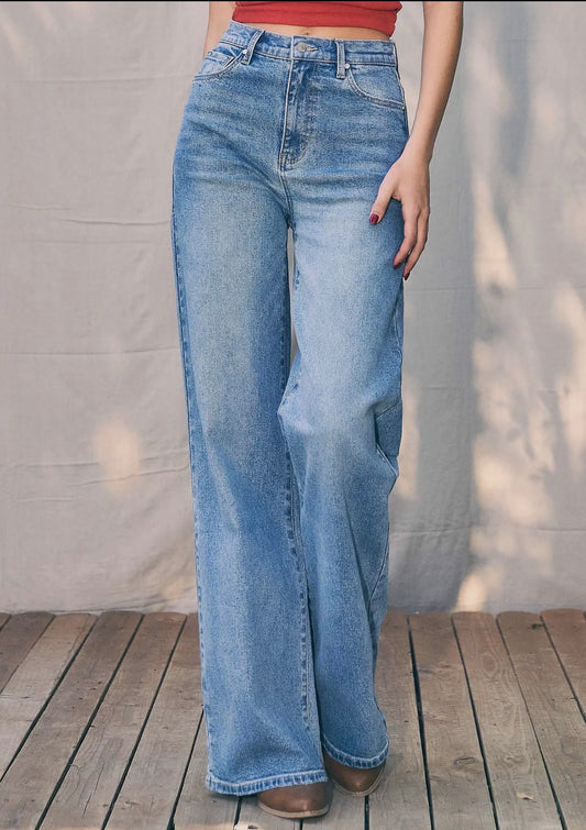 High-Rise Classic Wide-Leg Jeans