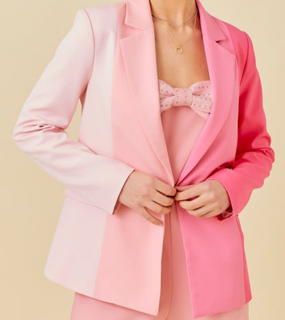 Colorblock Pink Blazer