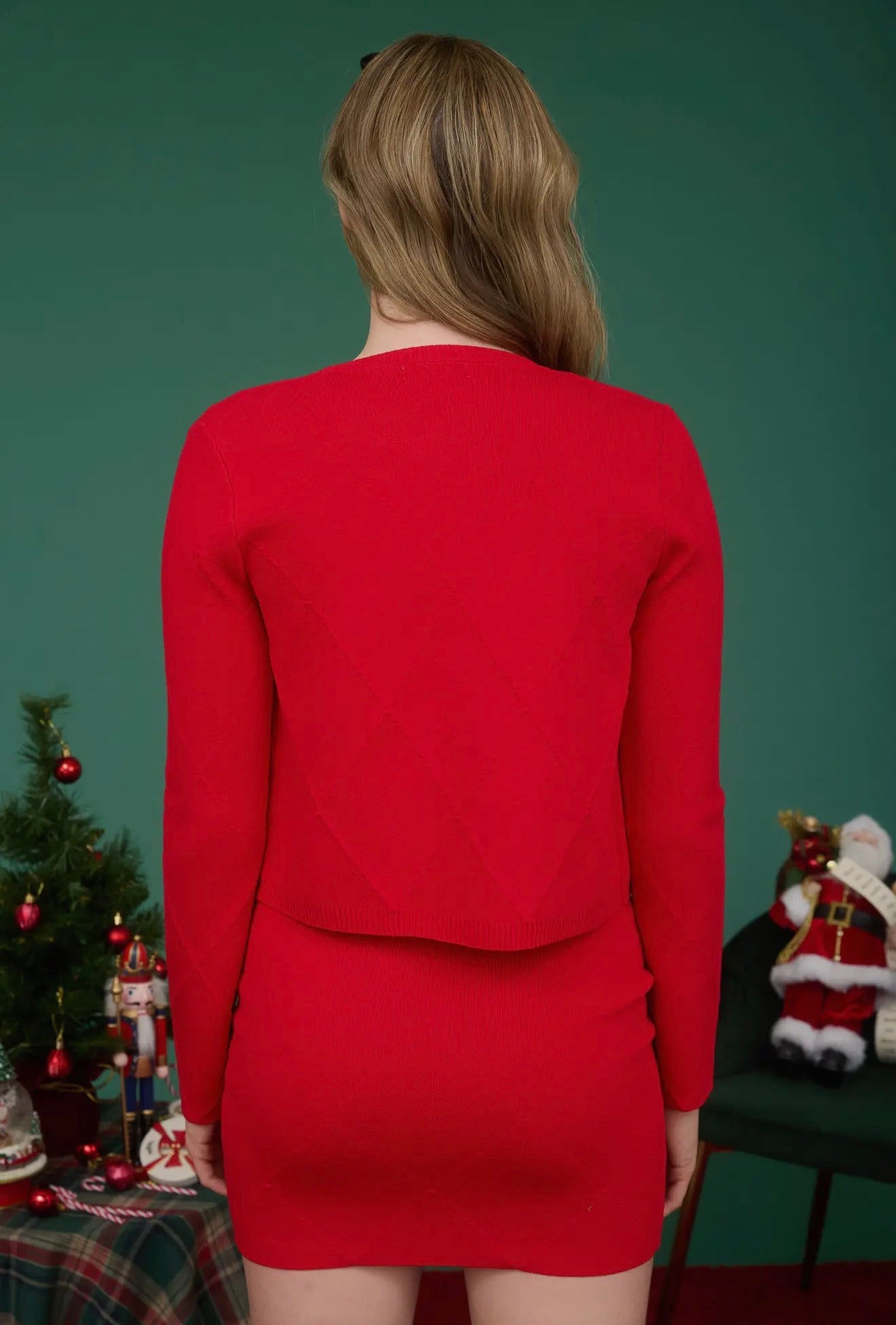 Diamond Bow Knit Cardigan